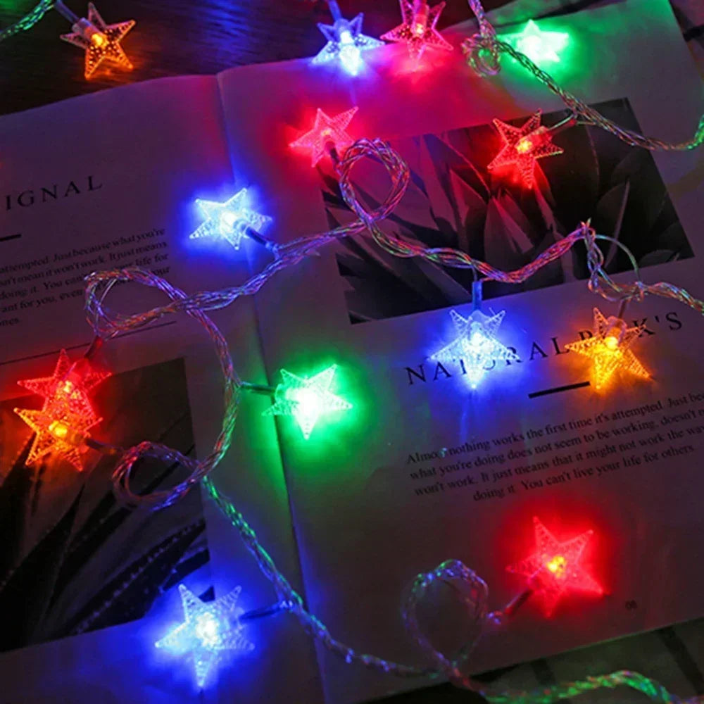 Star LED Christmas Lights – Decorative Light String for Indoor and Outdoor Use