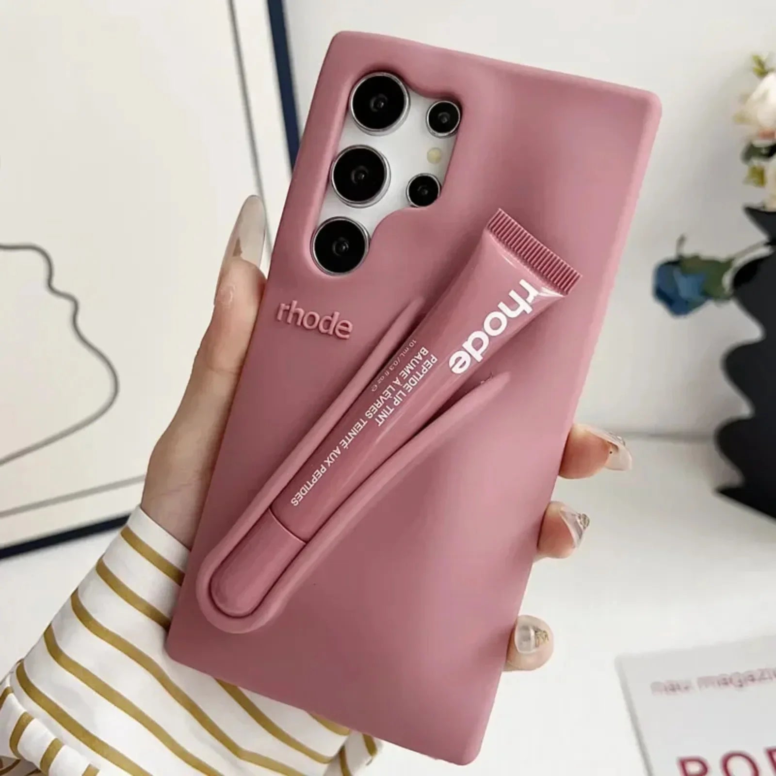 Samsung Galaxy S25, S24, S23 Ultra, A17, A35, A56, A26 Cover med Lipgloss Sæt