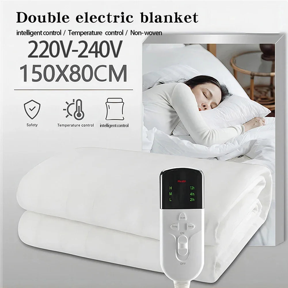 Elektriskt täcke 150×80 cm – 3 värmelägen, timer och säkerhet