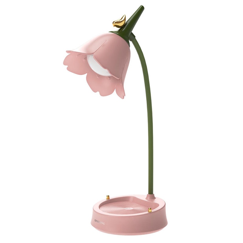 LumaPetal – Blomsterformet bordlampe med berøringsbetjening og bærbar lys i bløde pastelfarver