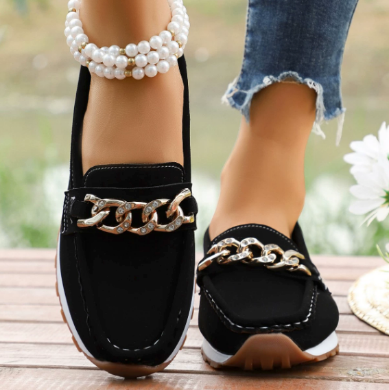 Elle - Diamant Spænde Loafers