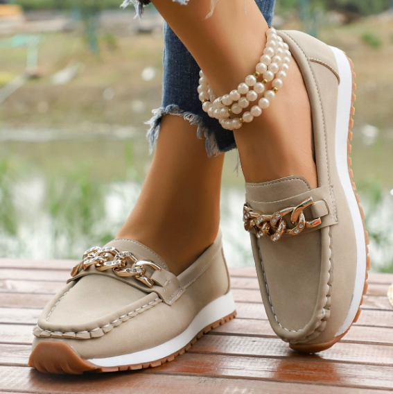 Elle - Diamant Spænde Loafers