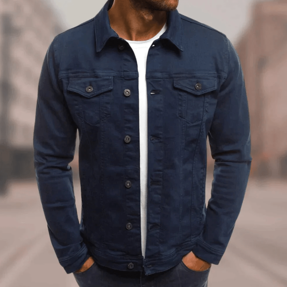 James Jakke i Jean Streetwear Mænd – Slim Fit, Urban Stil med Multi-Lomme Design