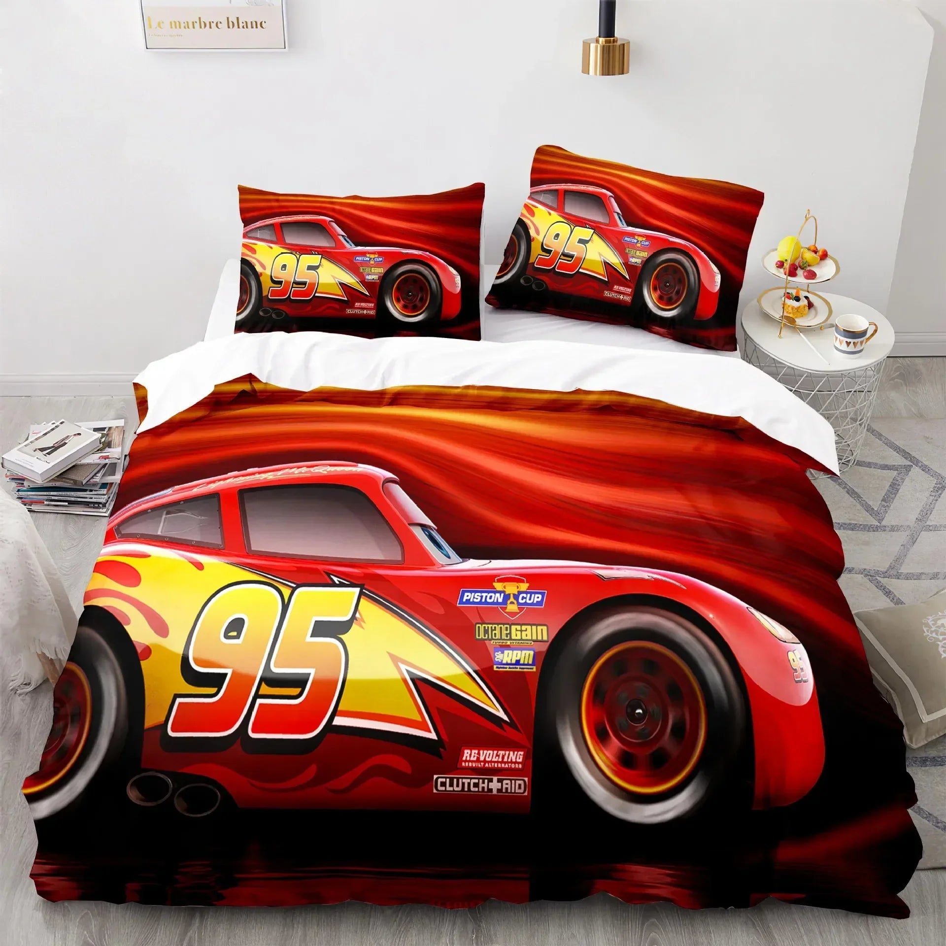 Sæt med Sengetøj Cars Lightning McQueen – Sjovt og Komfortabelt Sæt til Børn