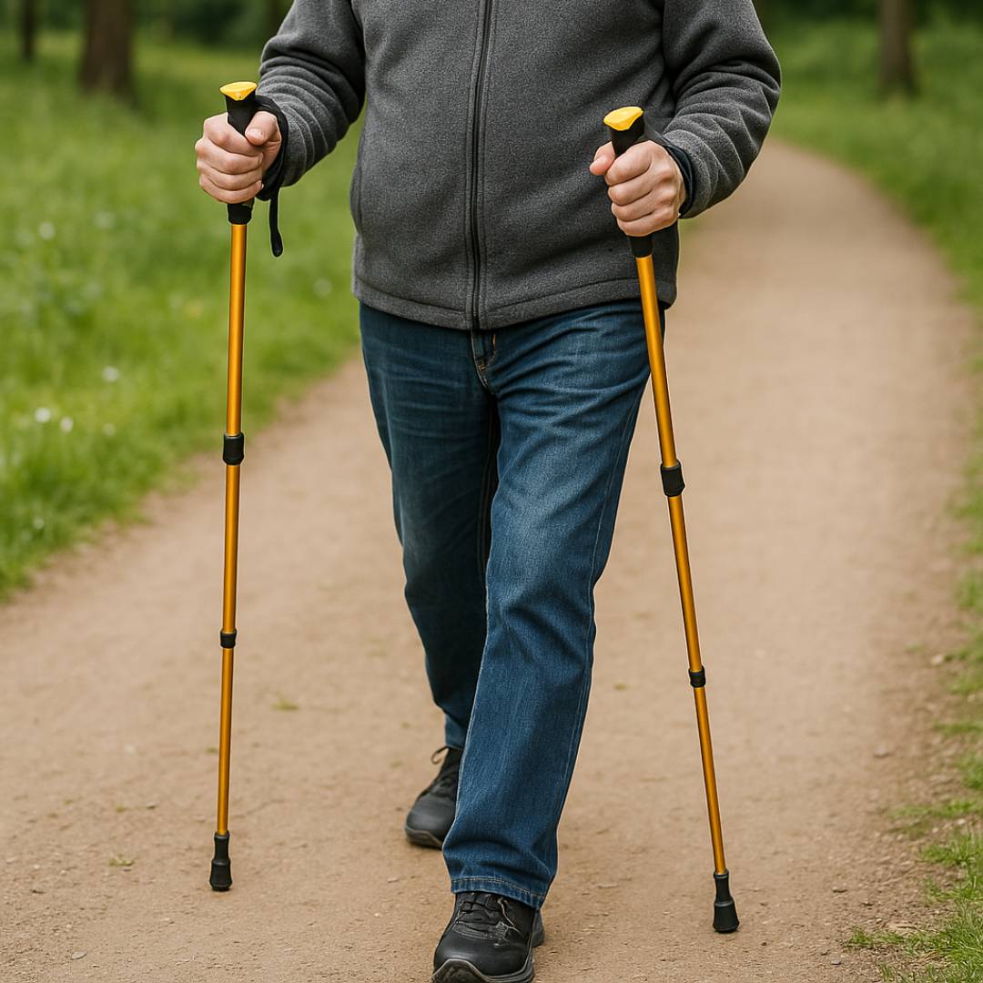 Senior Gåstave Sammenklappelige Justerbare Med Ergonomisk Håndtag