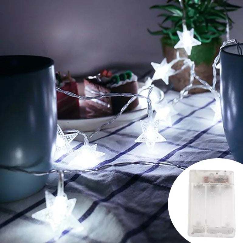 Star LED Christmas Lights – Decorative Light String for Indoor and Outdoor Use