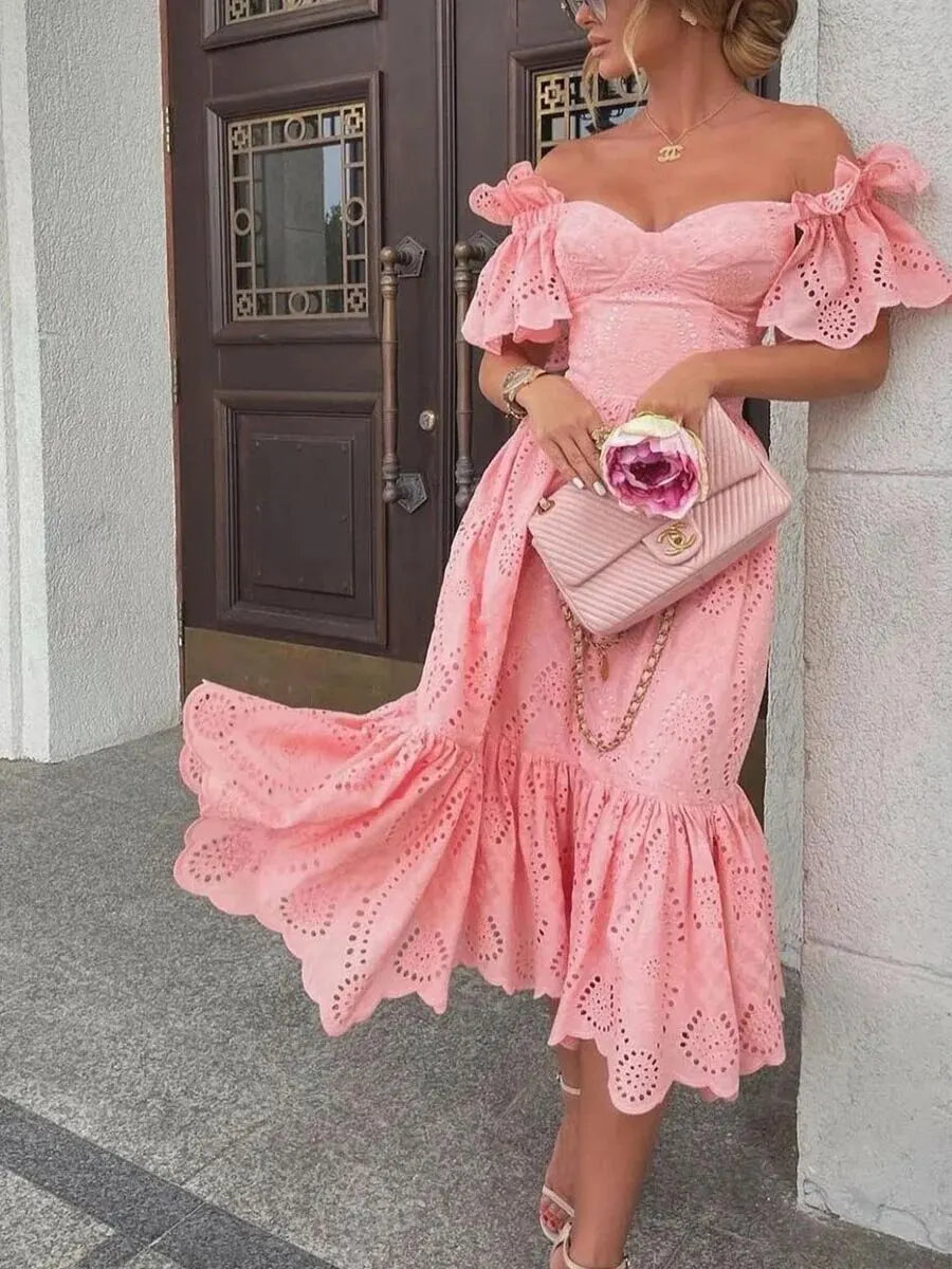 Elegant Off-Shoulder Kjole til Kvinder | Amara