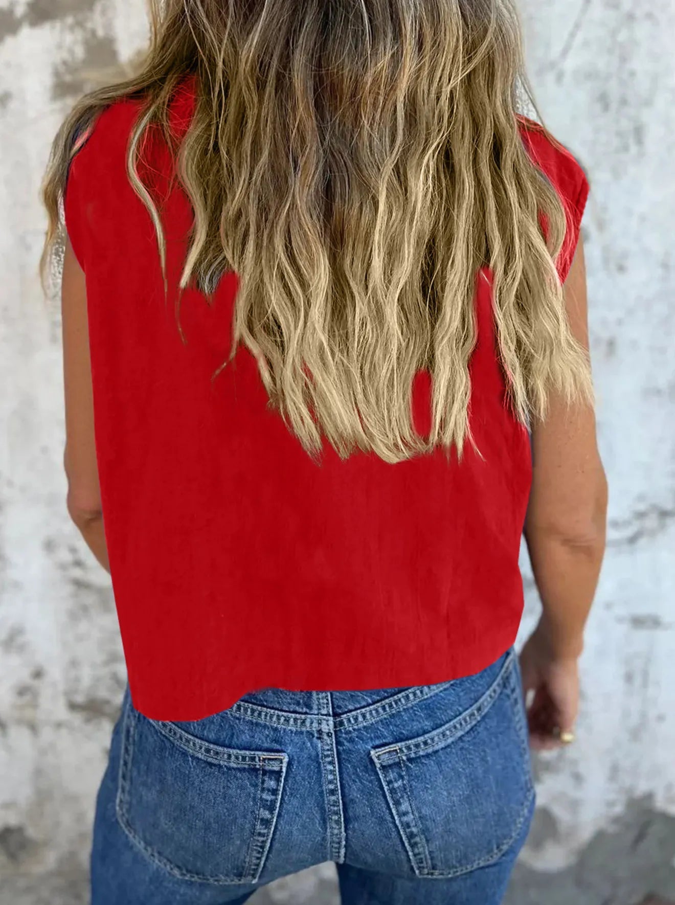 Skjortebluse Kvinders Button Down Linned Cap Sleeve Komfortabel Sommer Stil