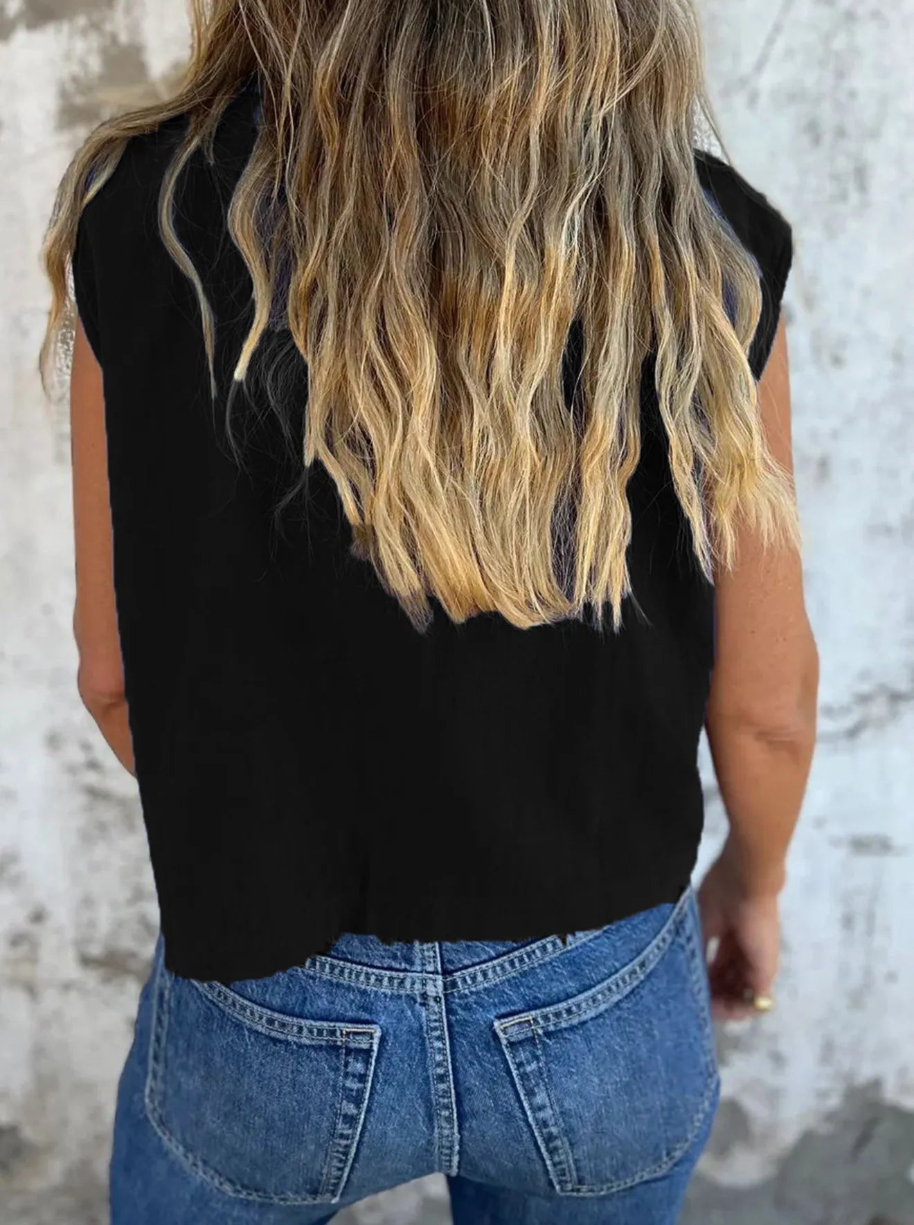 Skjortebluse Kvinders Button Down Linned Cap Sleeve Komfortabel Sommer Stil