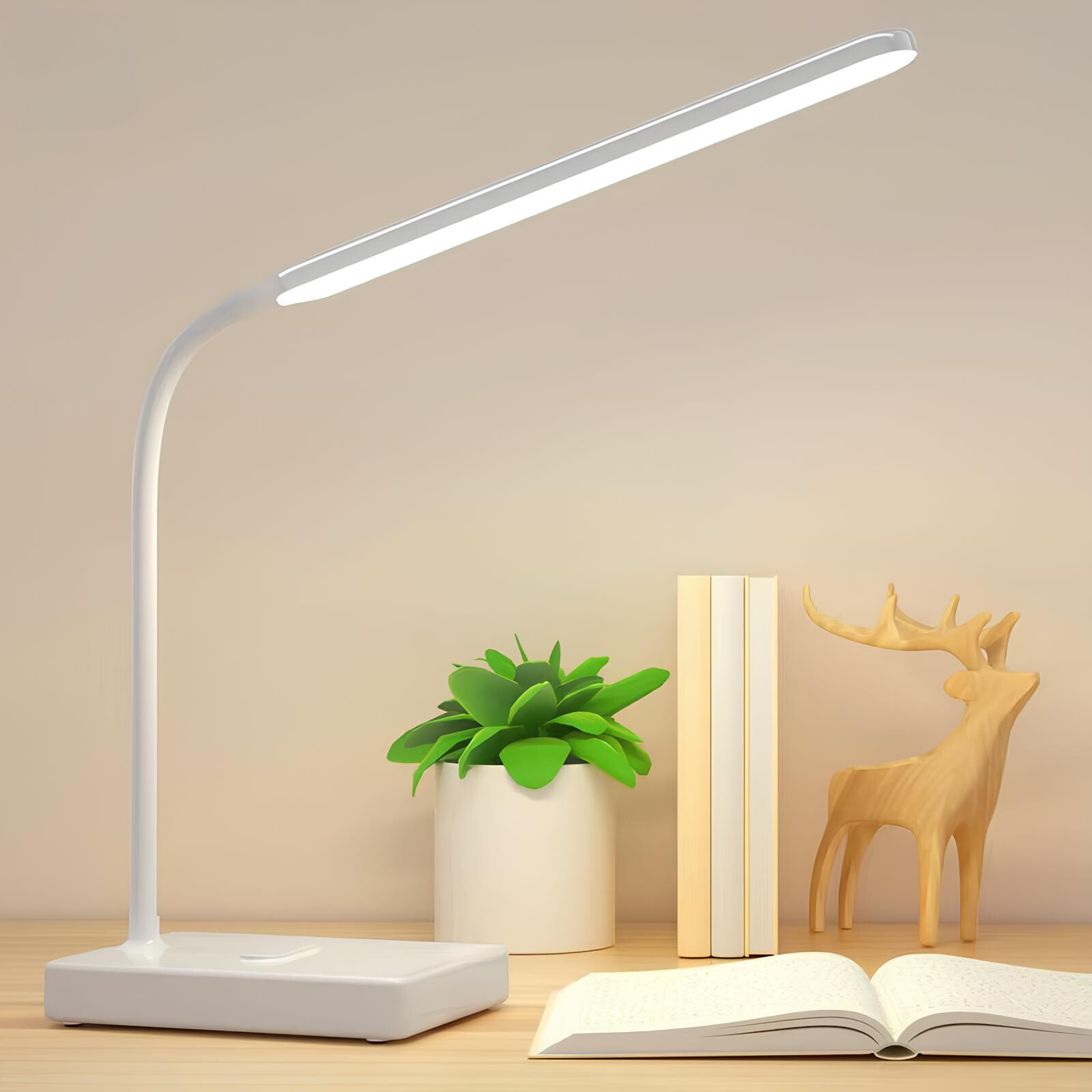 Skrivebordslampe med Justerbar Arm og Dæmpbart Lys