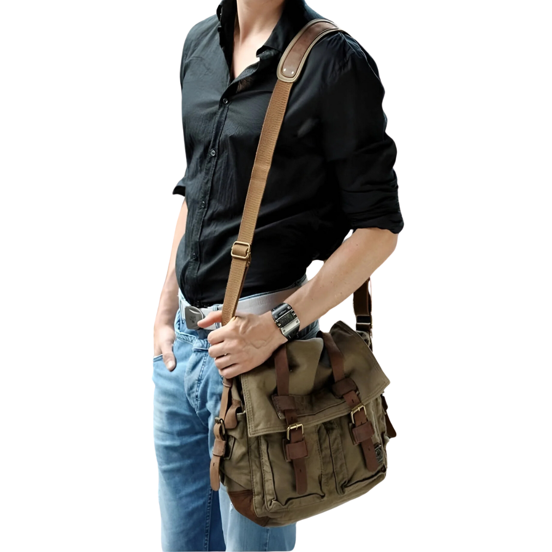 Skuldertaske Mænd Urban Stil Rummelig Crossbody Design