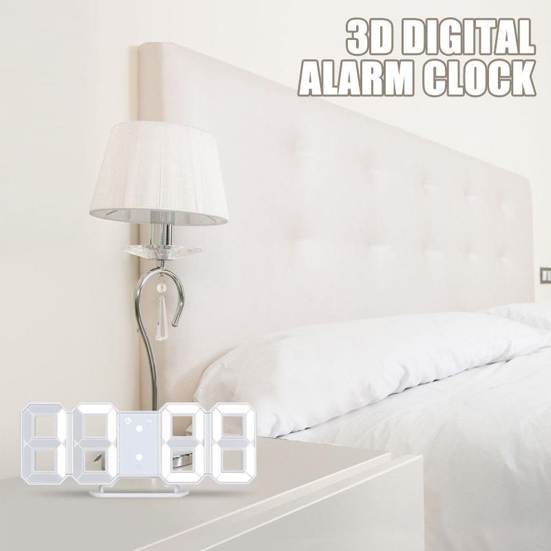 Smart 3D Digital Vækkeur med LED Display