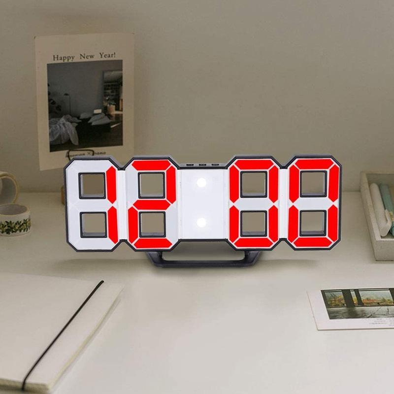 Smart 3D Digital Vækkeur med LED Display