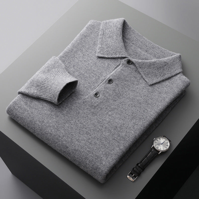 Blød Langærmet Polo T-shirt – Klassisk Fit Smart Casual