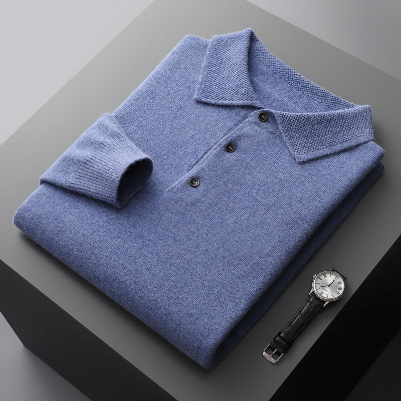 Blød Langærmet Polo T-shirt – Klassisk Fit Smart Casual