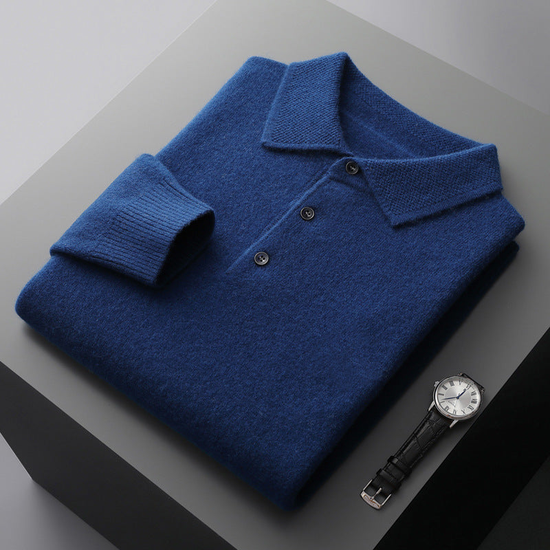 Blød Langærmet Polo T-shirt – Klassisk Fit Smart Casual