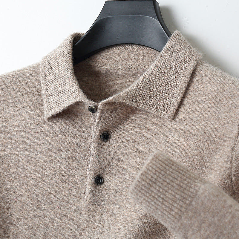 Blød Langærmet Polo T-shirt – Klassisk Fit Smart Casual