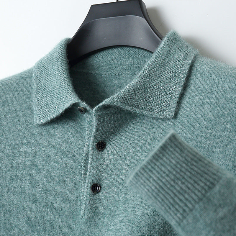 Blød Langærmet Polo T-shirt – Klassisk Fit Smart Casual