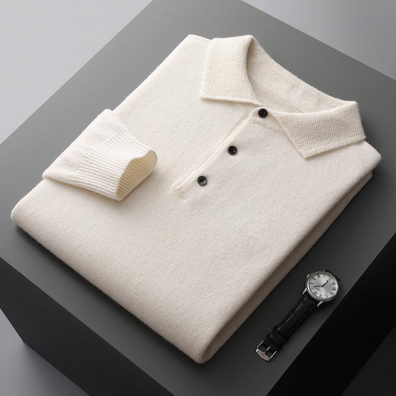 Blød Langærmet Polo T-shirt – Klassisk Fit Smart Casual