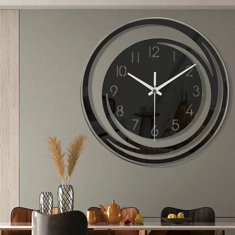 Stort Vægur Minimalistisk Design med Tavs Drift til Stue og Kontor