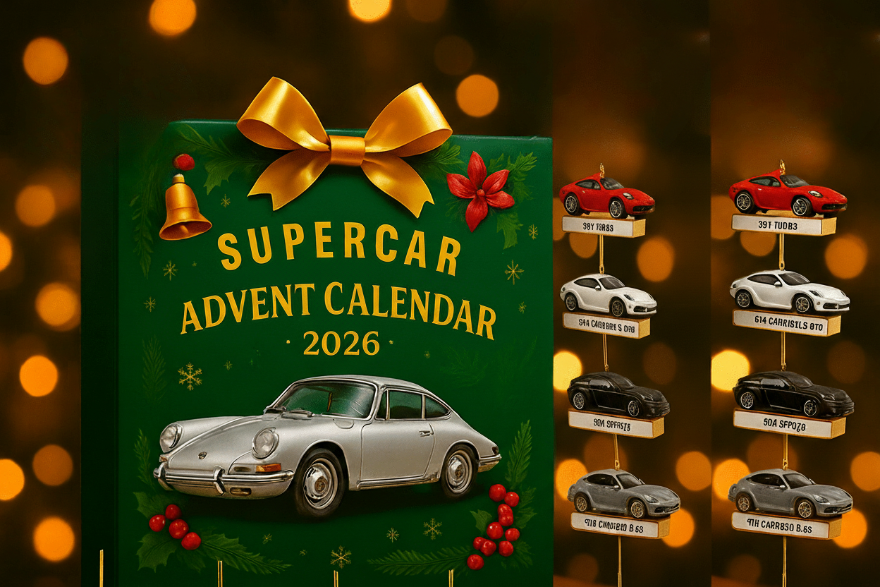 Supercar Adventskalender med Miniaturemodeller