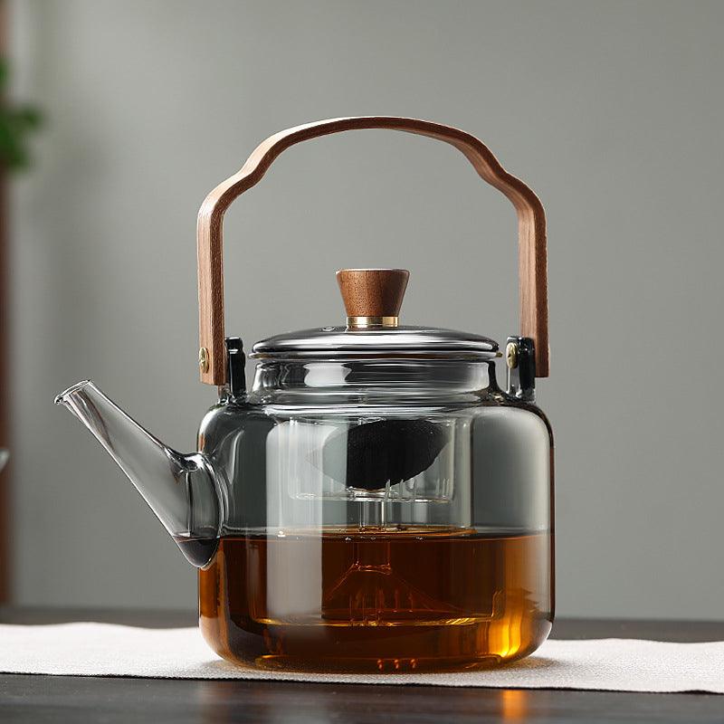 Teekande i Glas og Træ Design Moderne