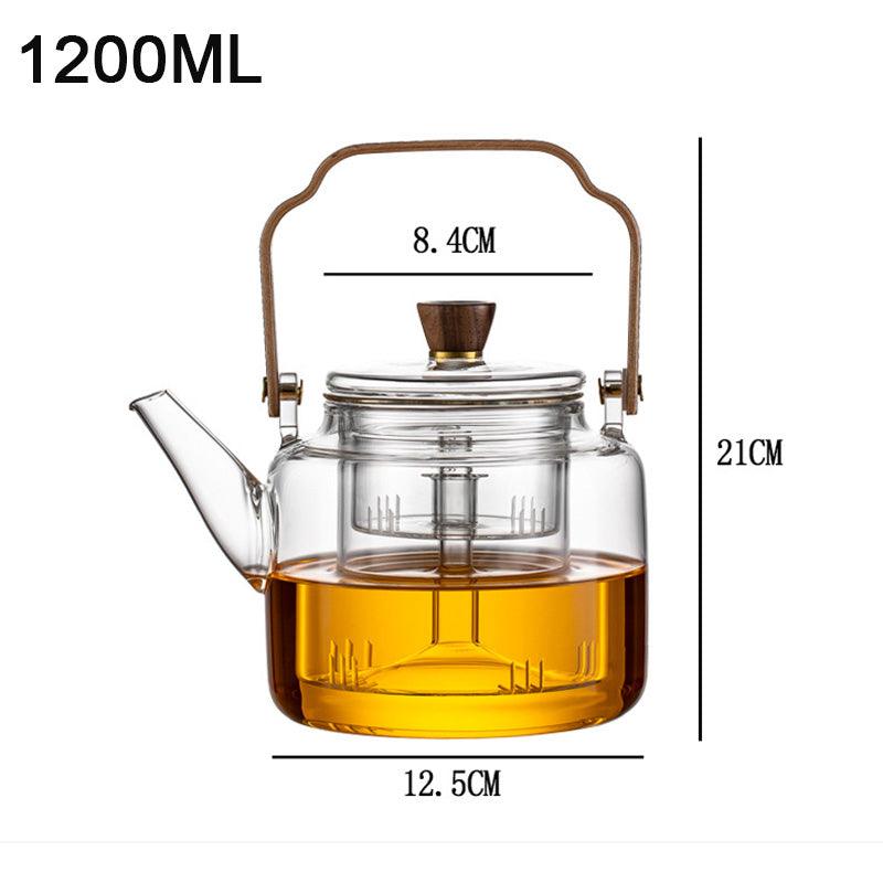 Teekande i Glas og Træ Design Moderne