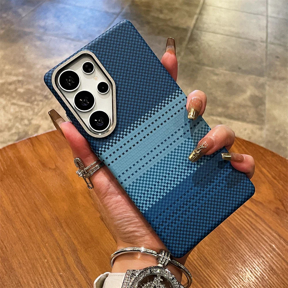 Telefoncover til Samsung Galaxy S25/S26 Ultra Farverigt Design Med Stribet Tekstur