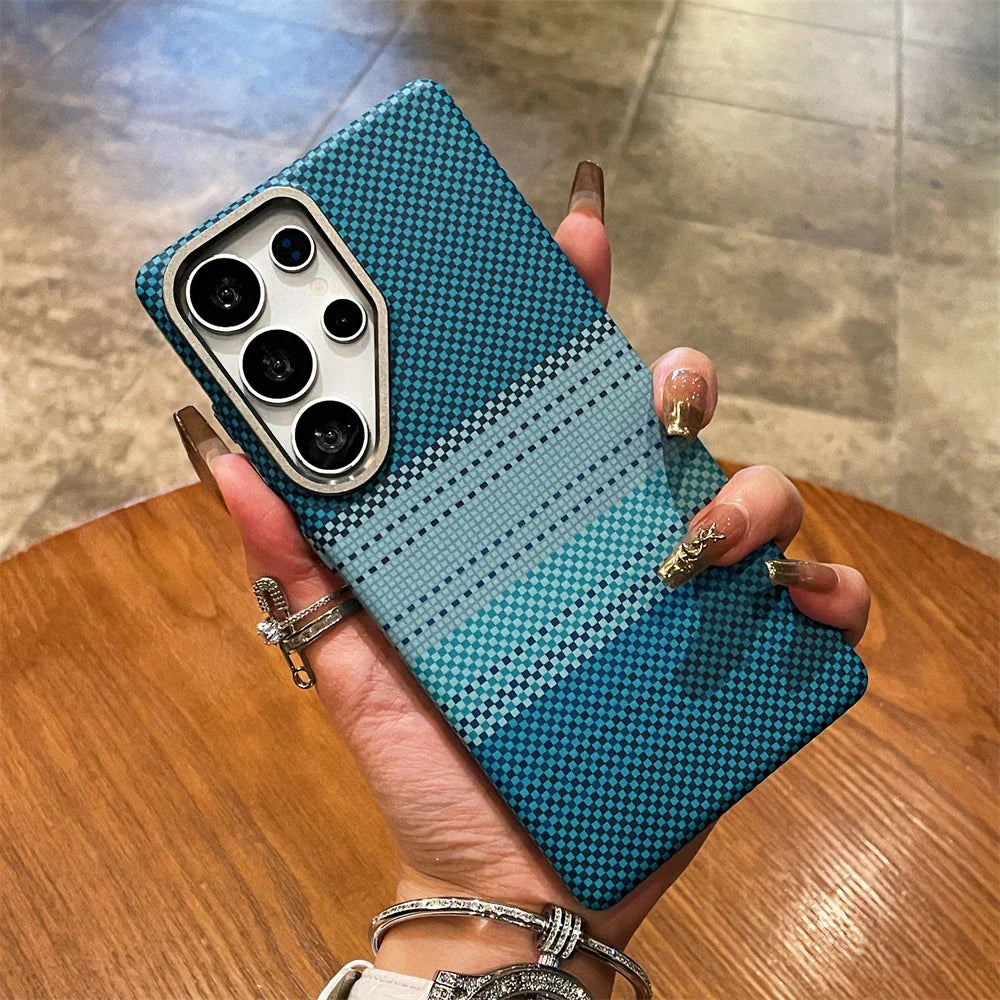 Telefoncover til Samsung Galaxy S25/S26 Ultra Farverigt Design Med Stribet Tekstur