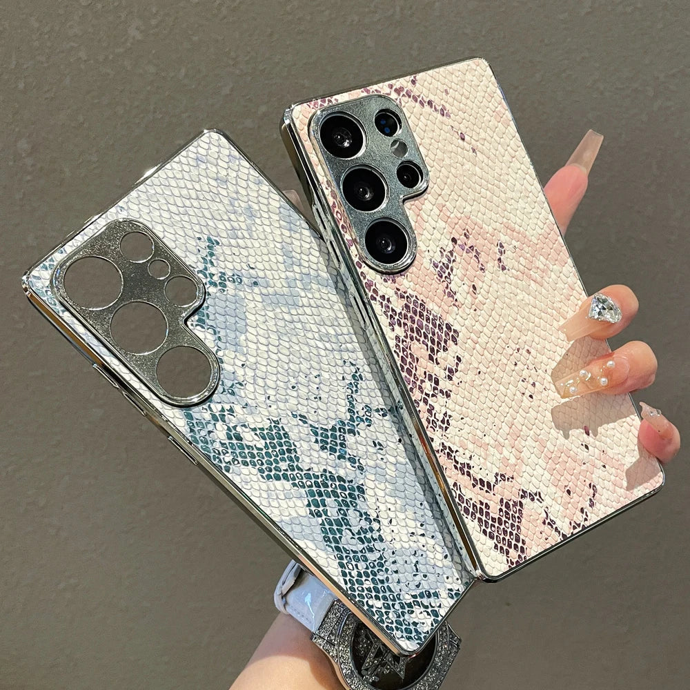 Telefoncover til Samsung Galaxy S25 Ultra, S25 Edge, S24 Ultra, S23 FE, S24 Plus i Slangehud Stil