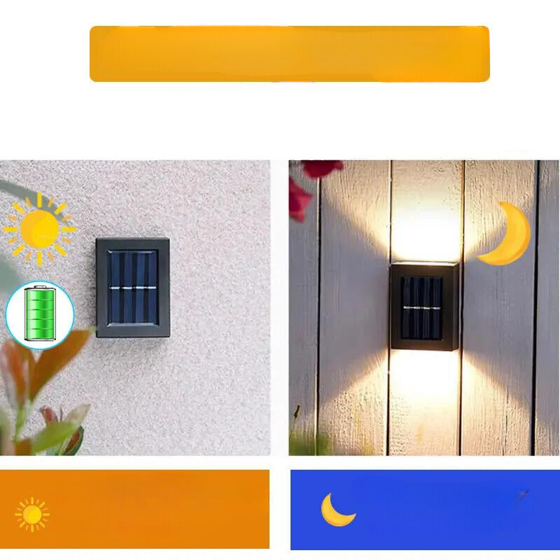 Terrassevæglampe med Solenergi