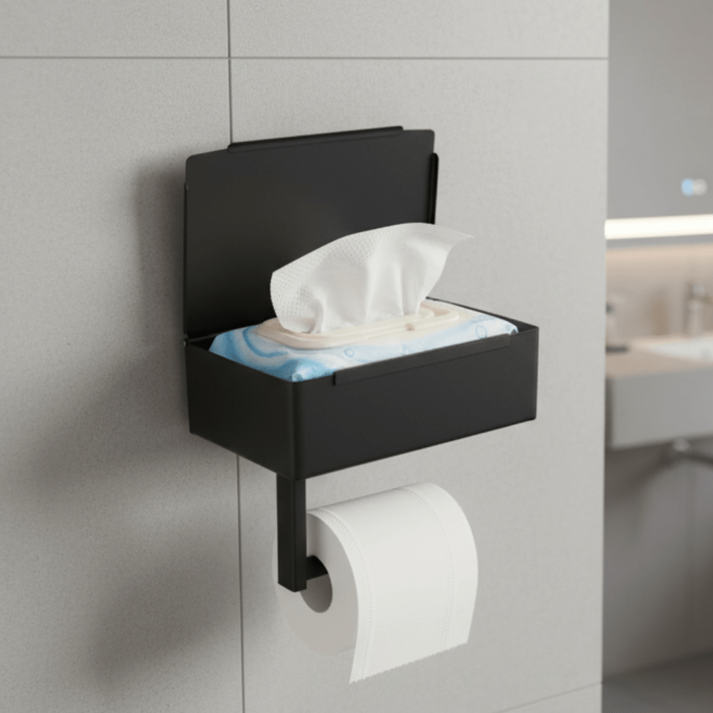 Toiletpapirholder med Multifunktionelt Opbevaringsrum