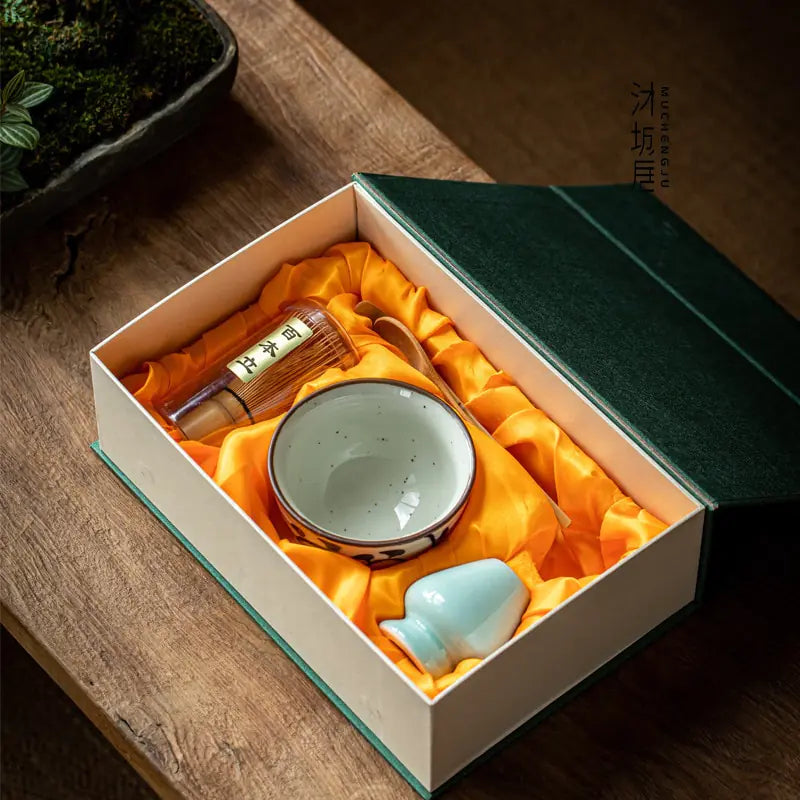 Traditionelt Matcha Gavesæt til Te Ceremonier