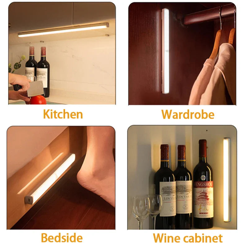 Trådløs LED-lampe med bevægelsesdetektor