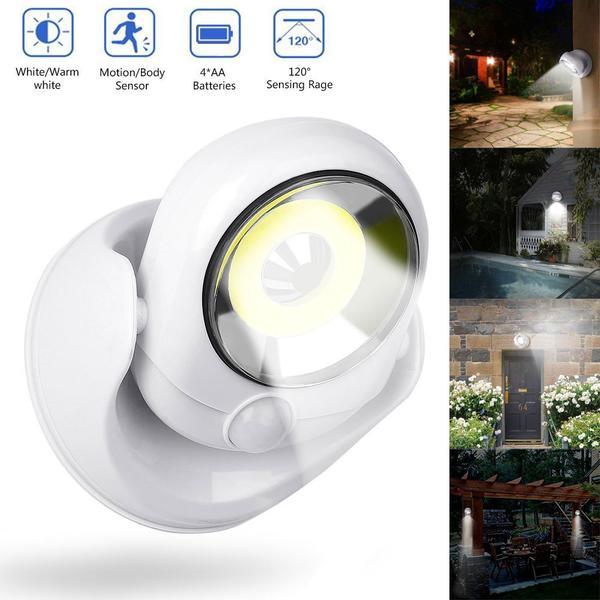 Trådløs LED-lampe med bevægelsessensor