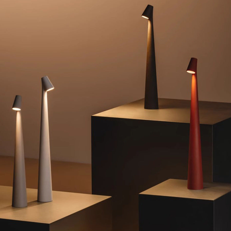 Trådløs LED Læselampe Minimalistisk Design Genopladelig Aluminium