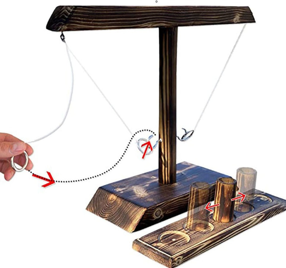Træ Ring Toss drikkespil Legetøj