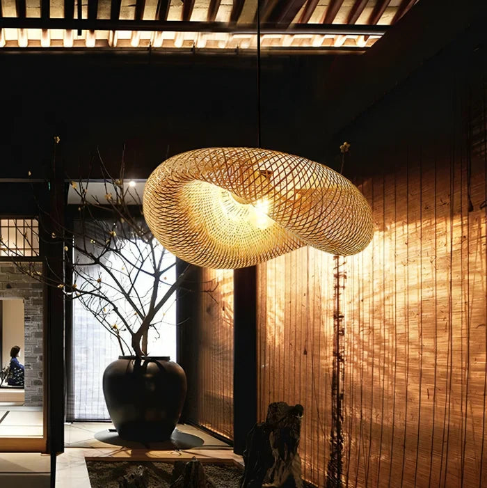 Trendy Pendel i Rattan Design