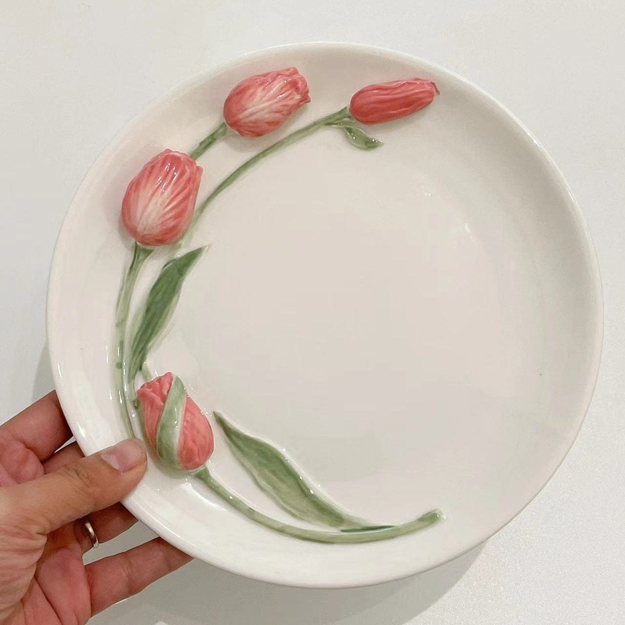 Tulip Tallerken Håndmalet til Festlige Anledninger