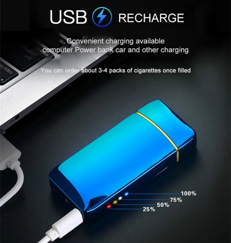 USB Genopladelig Plasma Lighter Vindafvisende