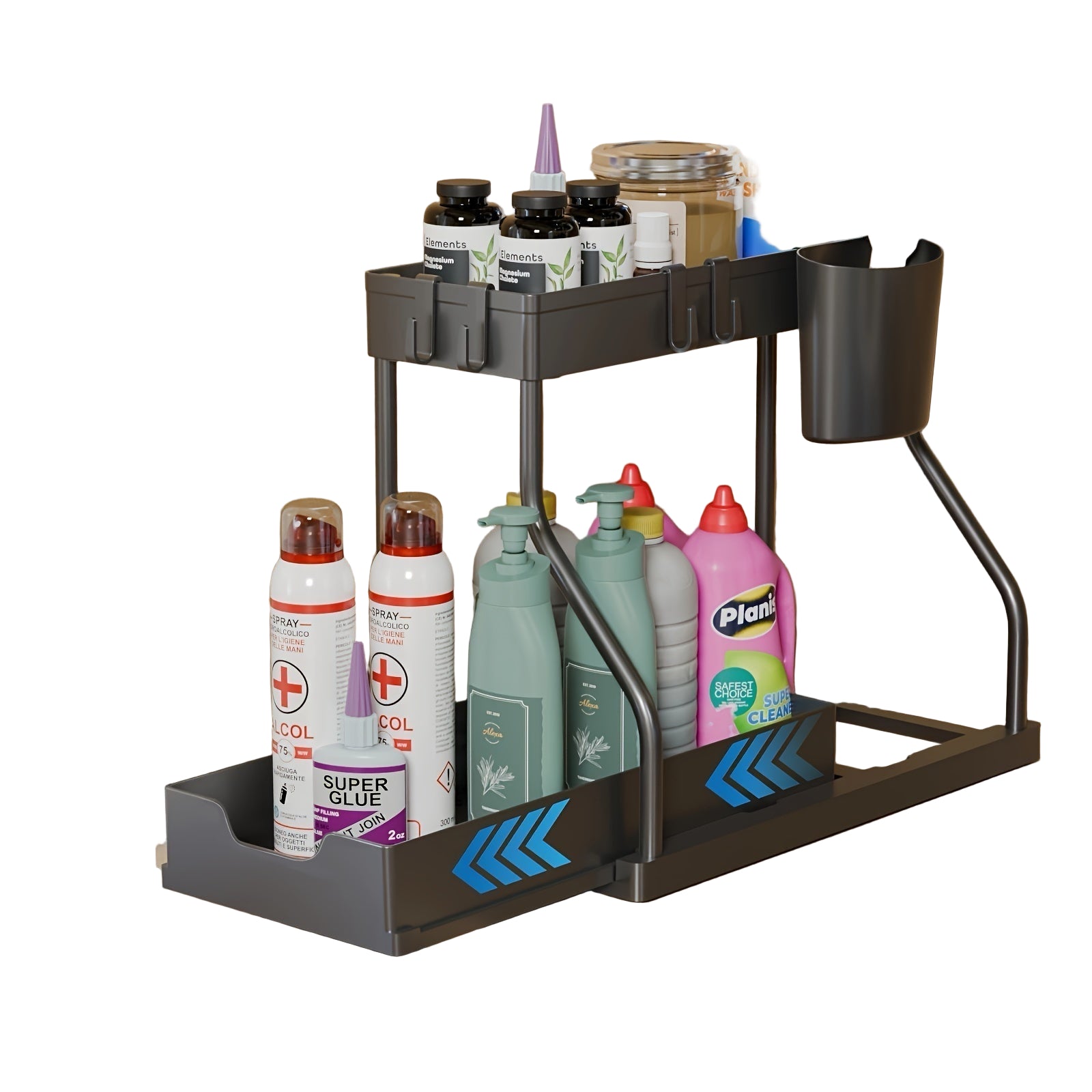 Under-Sink Organizer Med Skydeskuffe Til Køkken Og Badeværelse