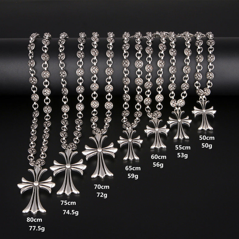 Mænd Gothic Cross Pendant Halskæde