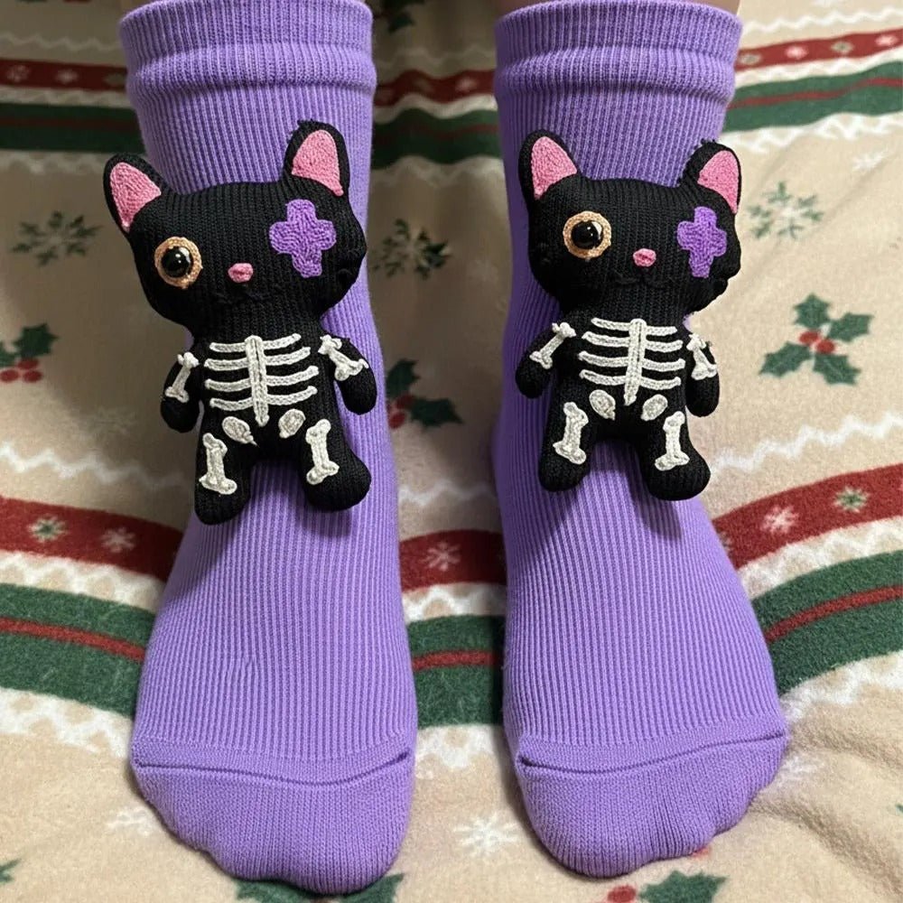 Unisex Hussokker med 3D Dyreaccent Komfortabel og Skridsikker Design