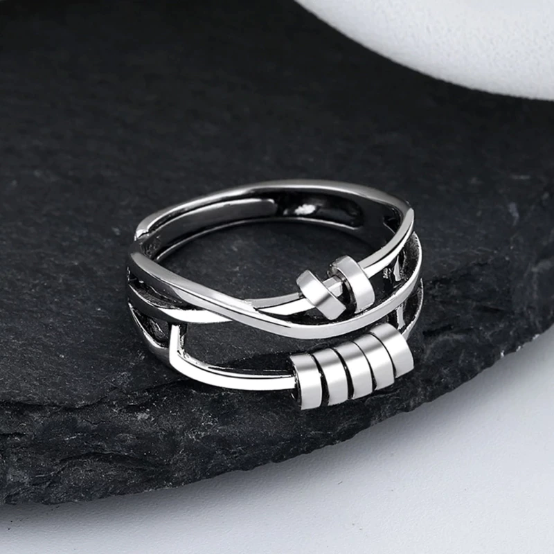 Unisex Justerbar Ring med Spinner Design