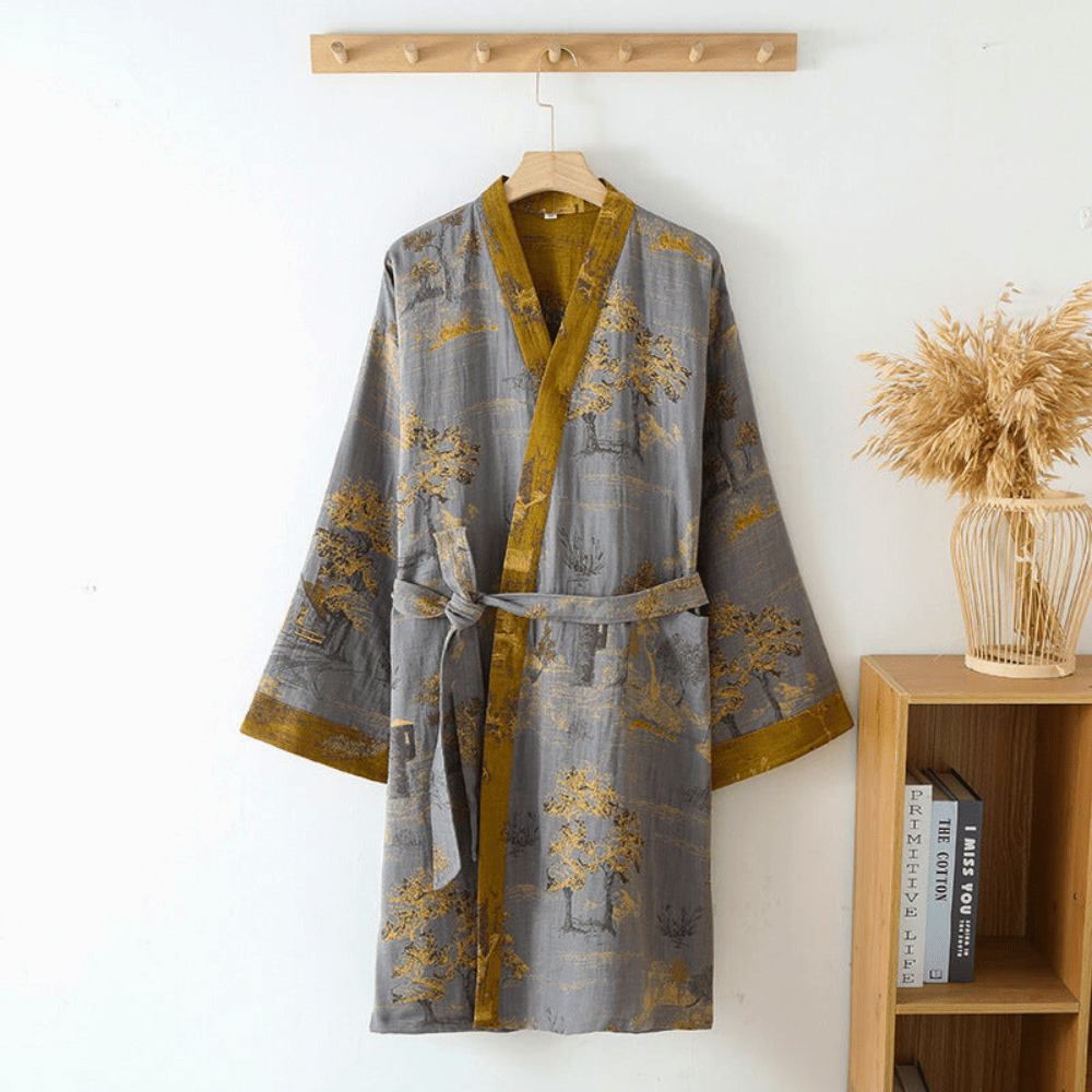 Unisex Kimono Badekåbe Retro Design til Afslapning og Spa