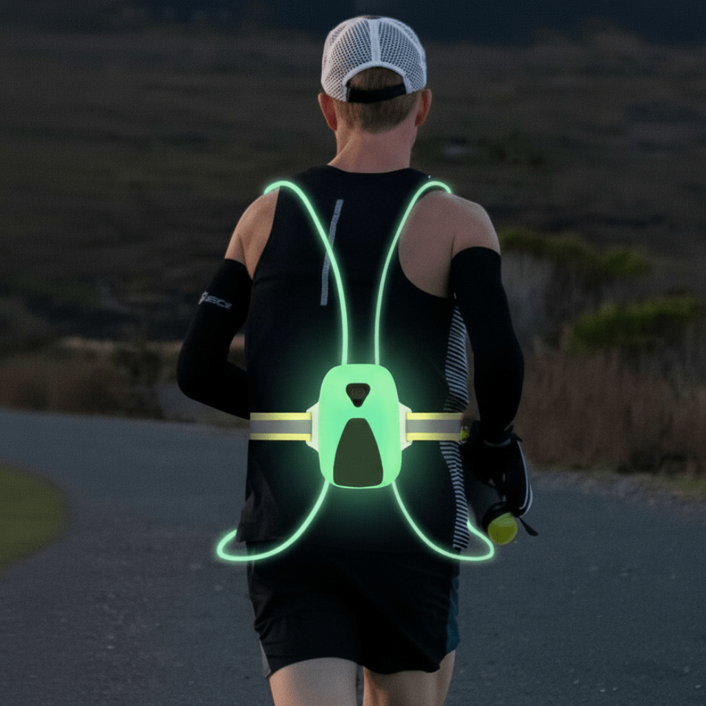 Unisex LED Sikkerhedsvest Justerbar til Udendørs Aktiviteter