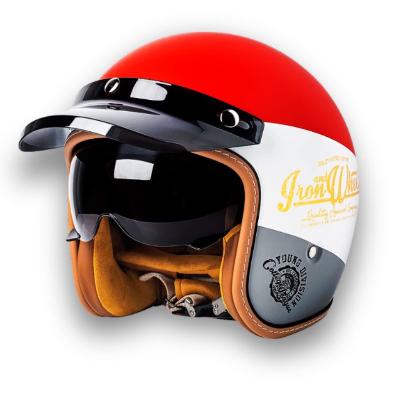 Unisex Motorcykelhjelm Klassisk Stil