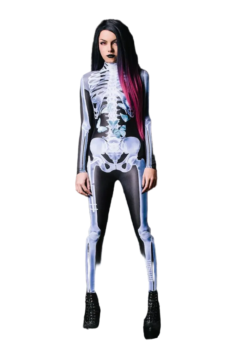 Unisex Skelet Kostume GlowInTheDark