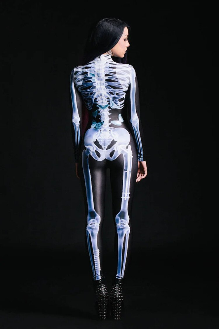Unisex Skelet Kostume GlowInTheDark