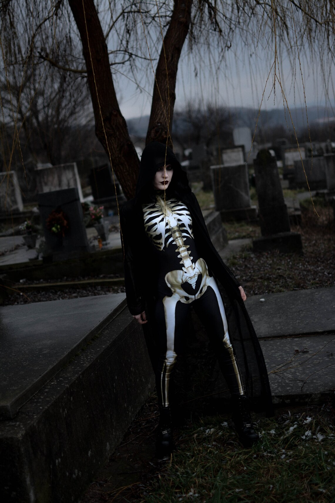 Unisex Skelet Kostume GlowInTheDark